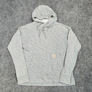 Carhartt Newberry Hoodie‎ Womens XS Gray Relaxed Sweatshirt Pullover 103591 G02